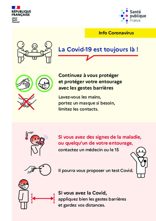 Affiche sur les gestes barrières